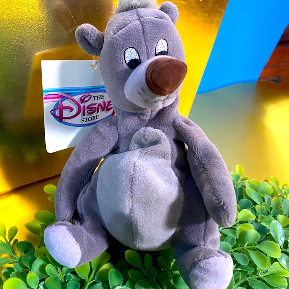 DISNEY STORE NWT VTG 1990’s THE JUNGLE BOOK COLLECTIBLE BALOO BEAN BAG PLUSH - Picture 7 of 8
